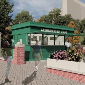 Rendering of the Morningside Park cafe kiosk