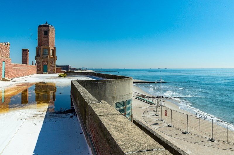 Roof of the Jacob Riis Park Bathhouse looking south - Credit Sylvester Zawadzki