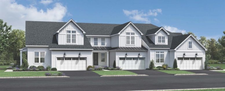 Rendering of a home in Toll Brothers' age-restricted Mount Pleasant community