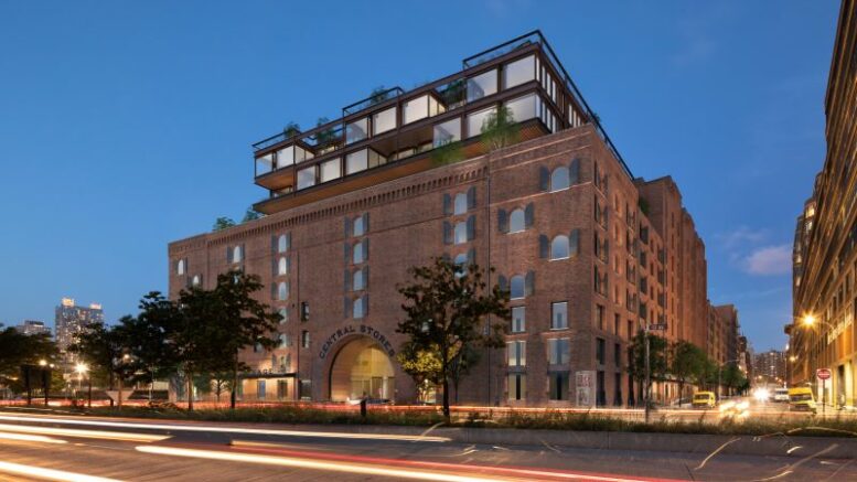 Evening rendering of Terminal Warehouse in West Chelsea - Credit COOKFOX