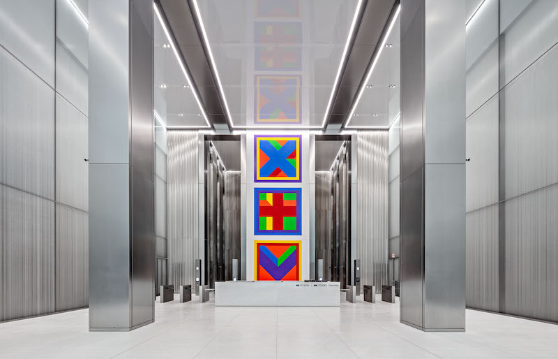 “Bars of Color within Squares” at 425 Park Avenue South - Photo by Alan Schindler
