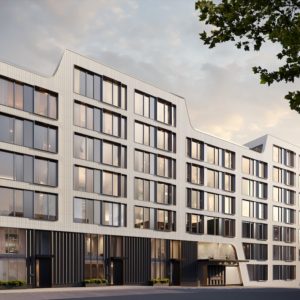 Evening rendering of 171 North 1st Street in Williamsburg, Brooklyn - Rendering by Pax Brooklyn