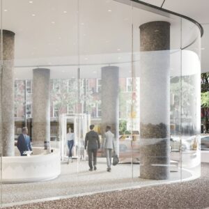 Daytime rendering of the 767 Third Avenue lobby