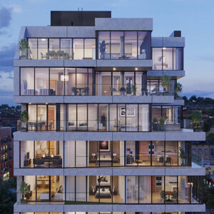 Evening rendering of 651 Fourth Avenue - INOA Architecture