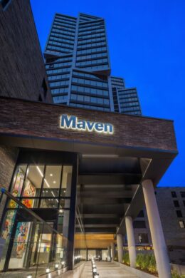 Evening view of Maven at 2413 Third Avenue - Courtesy of RXR