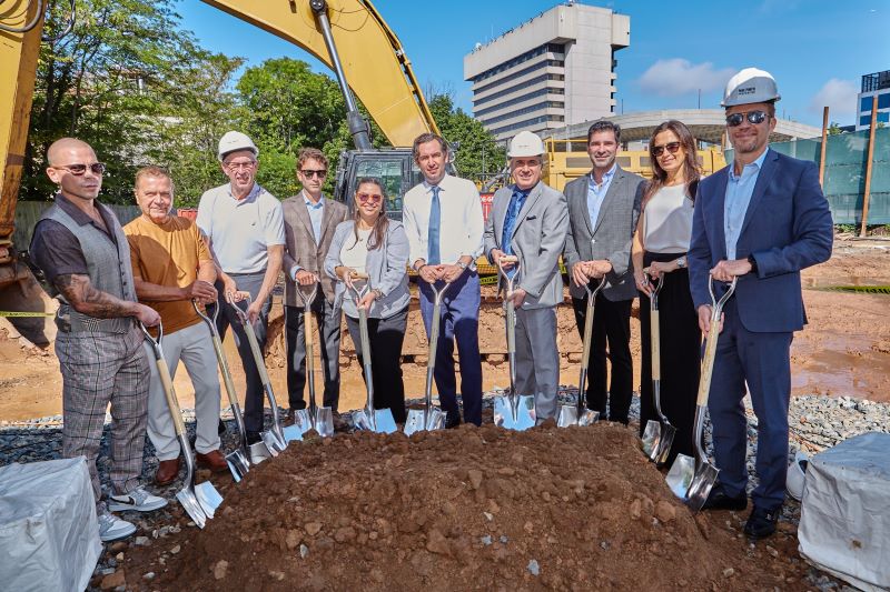 Government officials and project partners joined to celebrate the commencement of construction at 499 Summit Avenue