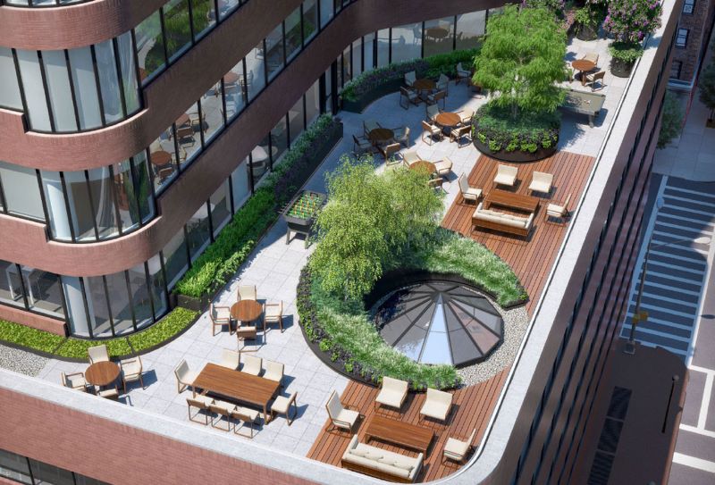Rendering of the Sage Oasis terrace at 767 Third Avenue