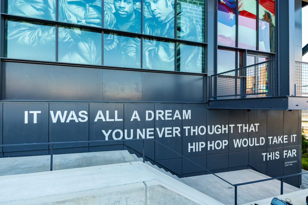 Exterior of The Hip Hop Museum, by Sylvester Zawadzki