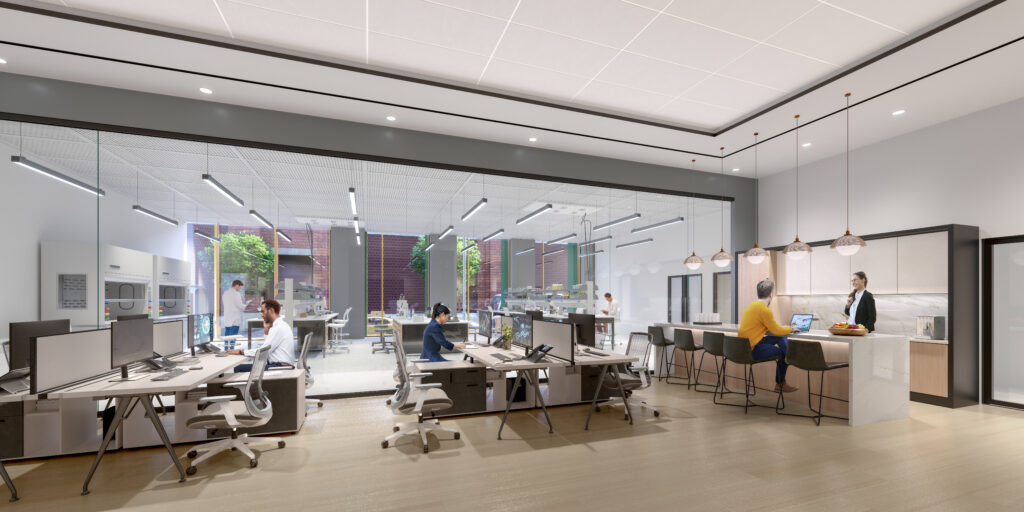 Interior render of 707 11th Avenue workspace, courtesy of Goldin Solutions