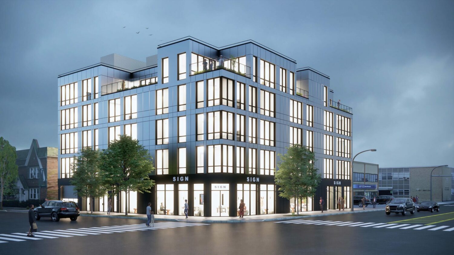 Render of 215-20 Northern Boulevard, by Caliendo Architects