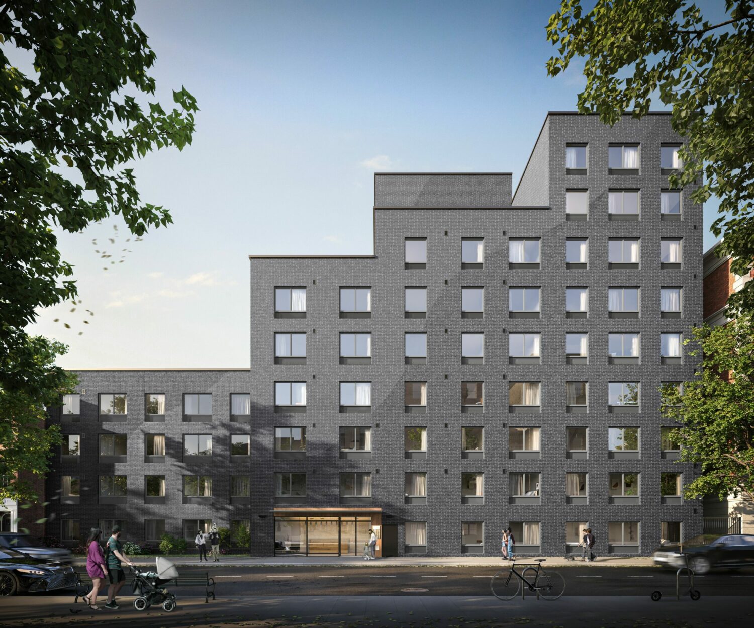 Render of 1601 Dekalb Avenue, by Aufgang Architects