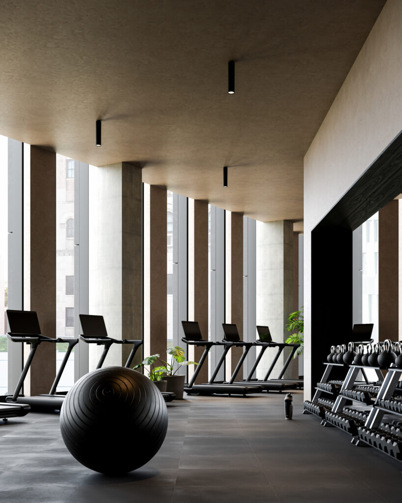 Gym at 505 State Street, by Matthew Williams