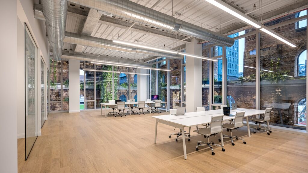 Office space at The Refinery at Domino, via Two Trees Management