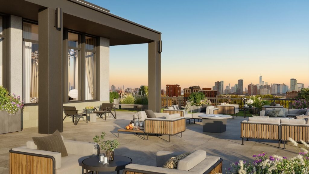 Photograph of rooftop at The Devan, courtesy of Ursa Development Group