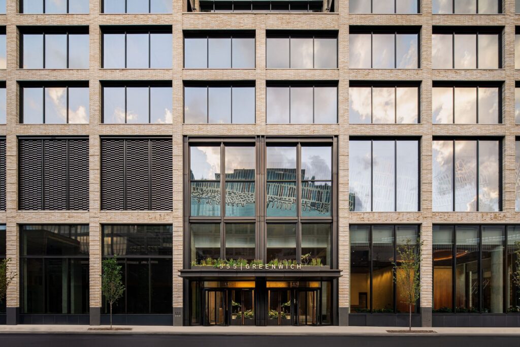 Photograph of entryway at 555 Greenwich, by Joe Thomas