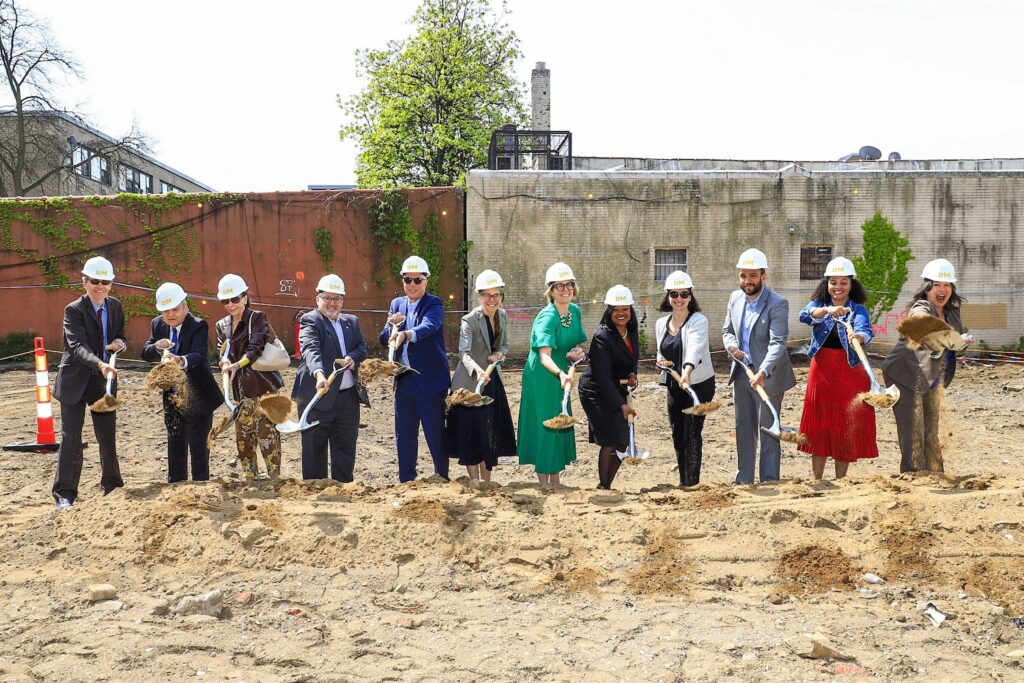 Photograph from groundbreaking ceremony, courtesy of Services for the UnderServed, the Osborne Association, and L+M Development Partners