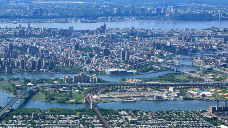 Aerial photograph of New York City, via climate.cityofnewyork.us
