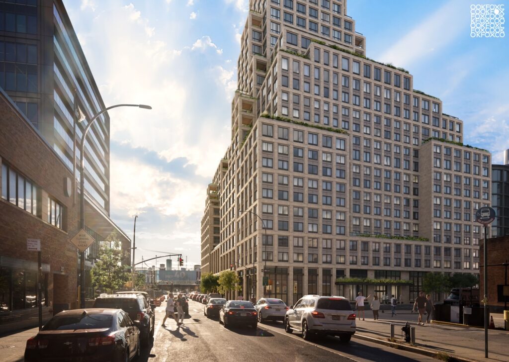 Rendering of 570 Washington Street. Designed by CookFox and SLCE