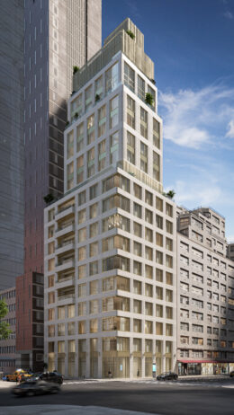 Rendering of 133 East 55th Street. Designed by Zproekt Architecture