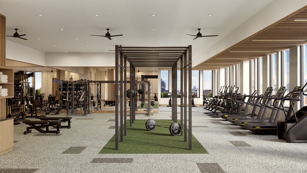 Rendering of fitness center at 420 Carroll. Credit: VUW