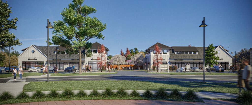 Rendering of Bedminster Village Square, courtesy of Cahn PR