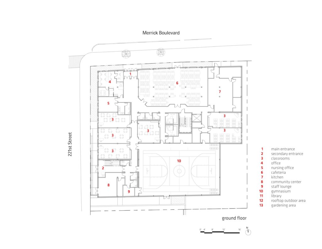 Floor plan for first floor at 134-11 221st Street. Credit: Loci Architecture