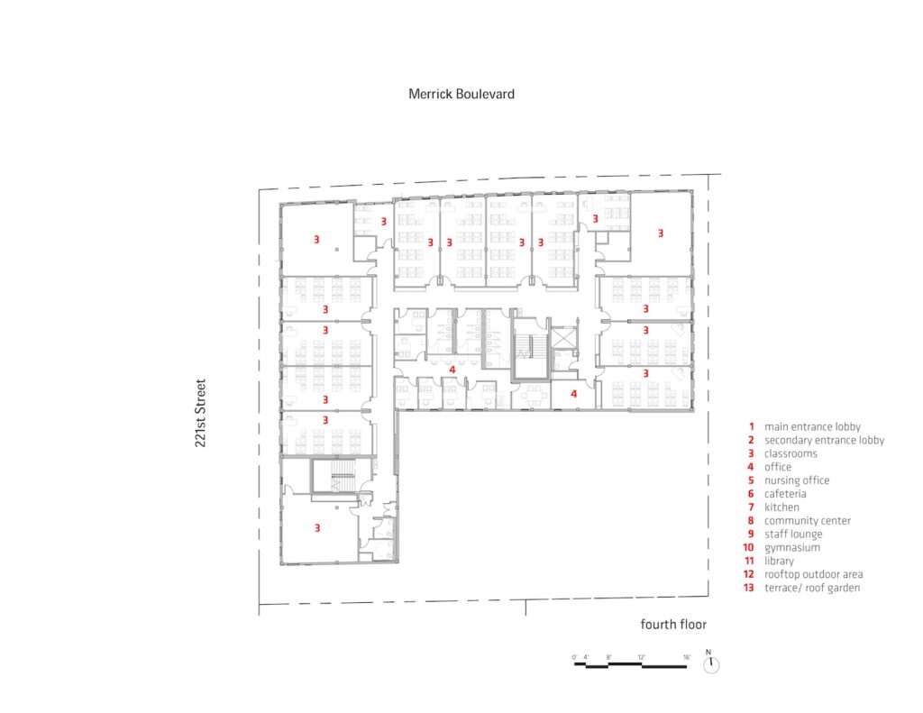 Floor plan for fourth floor at 134-11 221st Street. Credit: Loci Architecture