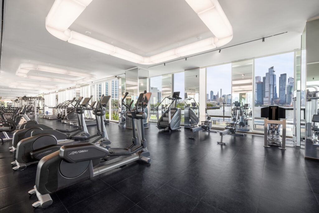 Fitness center at Hoboken Point. Credit: Ray Cavicchio