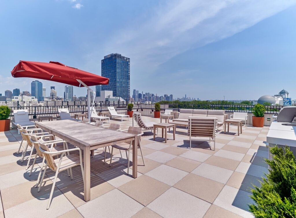 Photograph of rooftop at 66 Monitor Street. Designed by GRT Architects