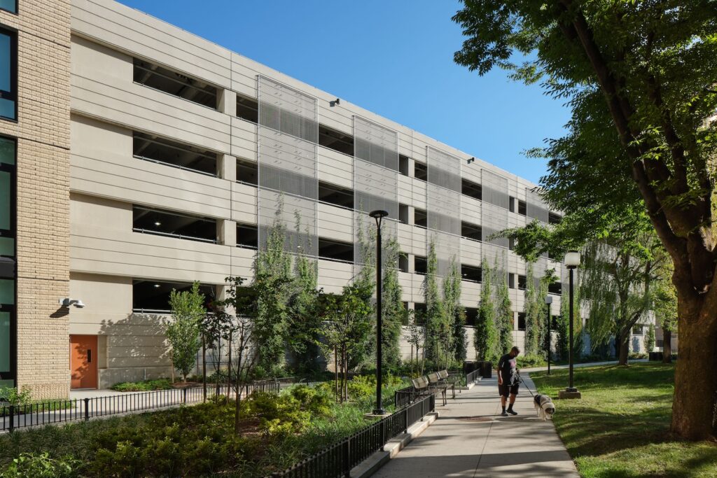 Photograph of parking structure at Apex Place. Credit: Chris Cooper