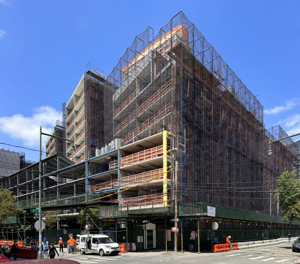 Photograph of construction progress at Jasper. By Michael Young