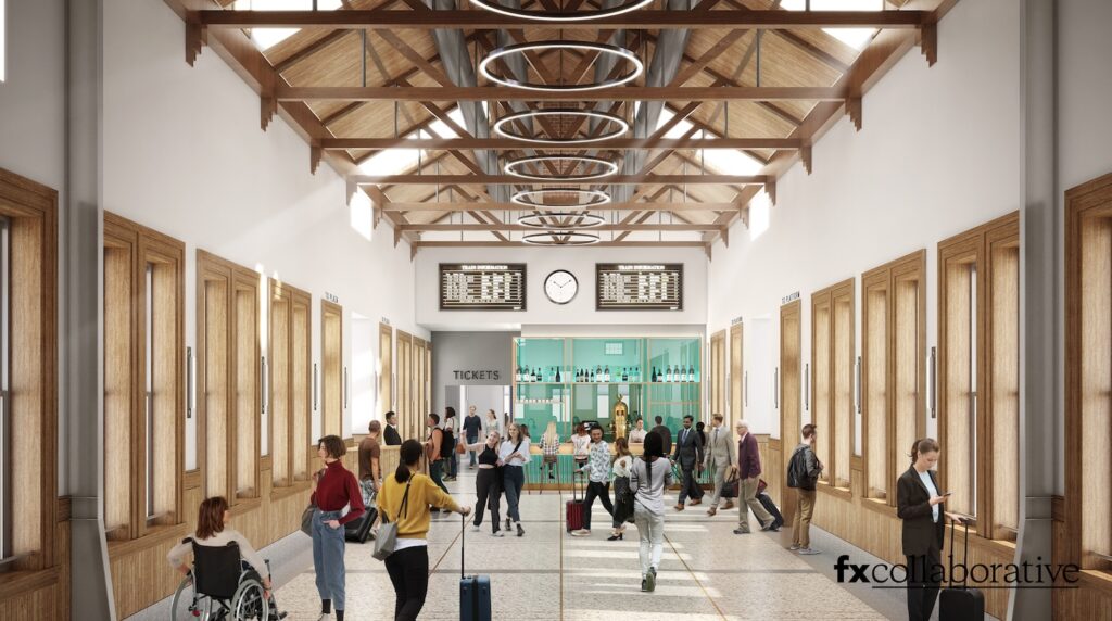 Rendering of New Rochelle Transit Center. Designed by FXCollaborative