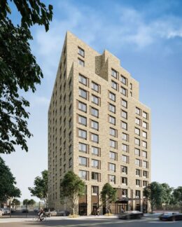 Rendering of Park Lane Senior Apartments, via NYC Housing Connect