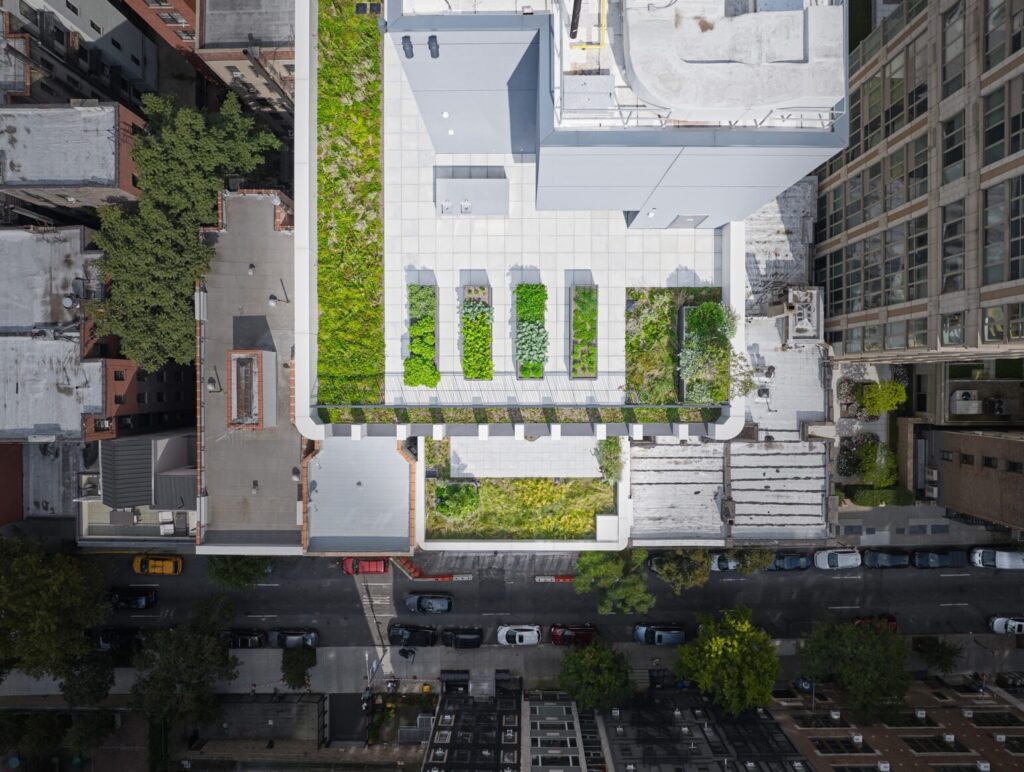 Aerial view of 115 East 97th Street, via COOKFOX