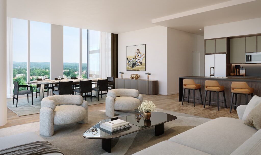 Rendering of penthouse at AVE Hamilton Green, courtesy of RXR