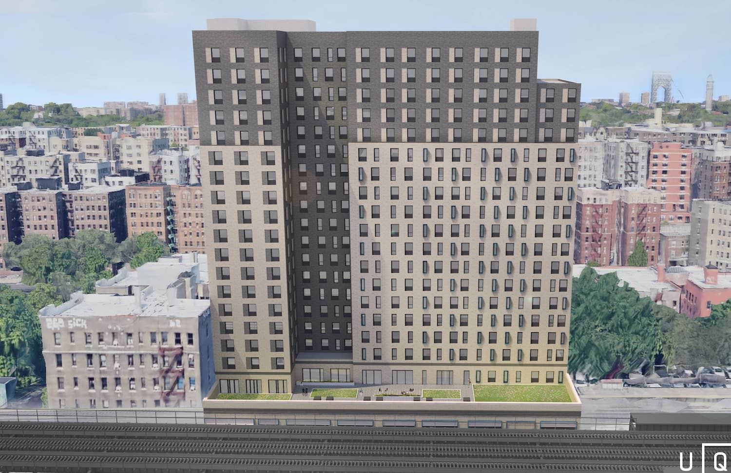 Rendering of 1169 River Avenue, an affordable housing project resulting in remediation efforts from the Office of Environmental Remediation - via via NYC Housing Connect