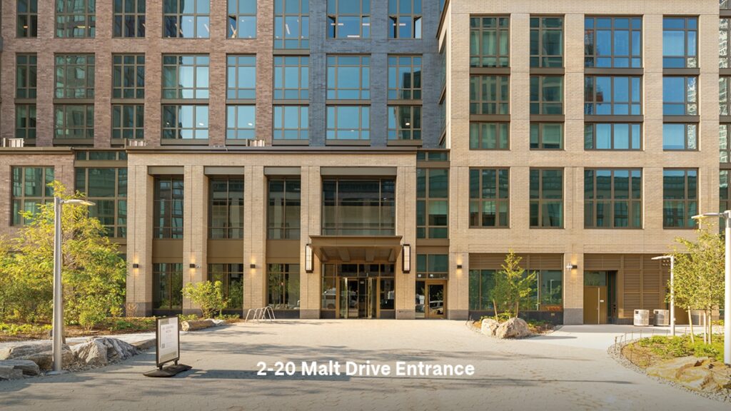 Entrance at 2-20 Malt Drive in Hunters Point, Queens via NYC Housing Connect