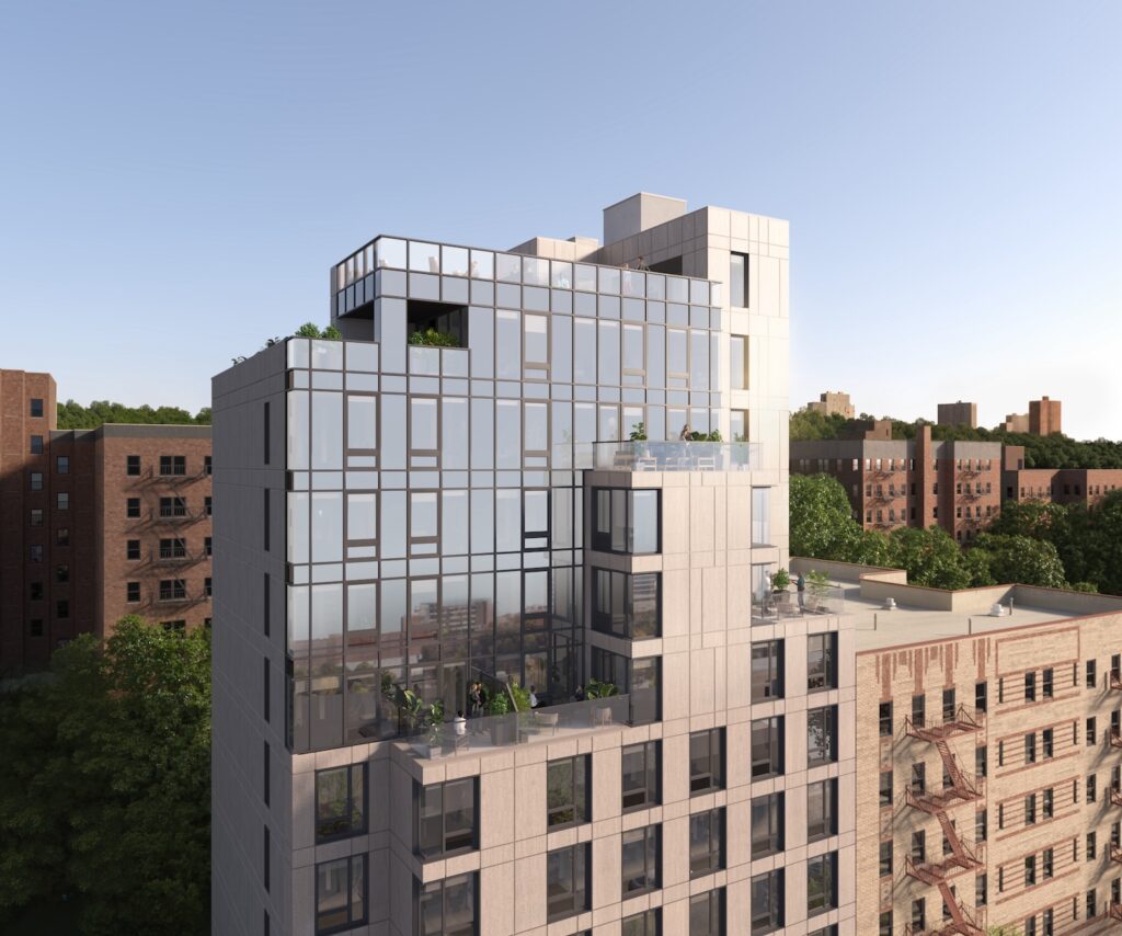 Rendering of rooftop at 5055 Broadway, courtesy of Timber Equities