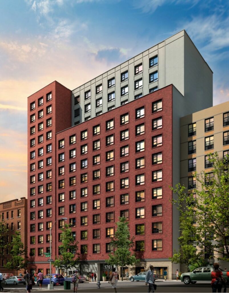 Rendering of Mount Hope Walton Apartments At 1761 Walton Avenue, an affordable housing project resulting in remediation efforts from the Office of Environmental Remediation - via via NYC Housing Connect