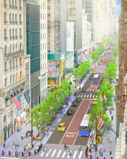 Future-of-Fifth bird's eye view corridor rendering. Credit: City Hall