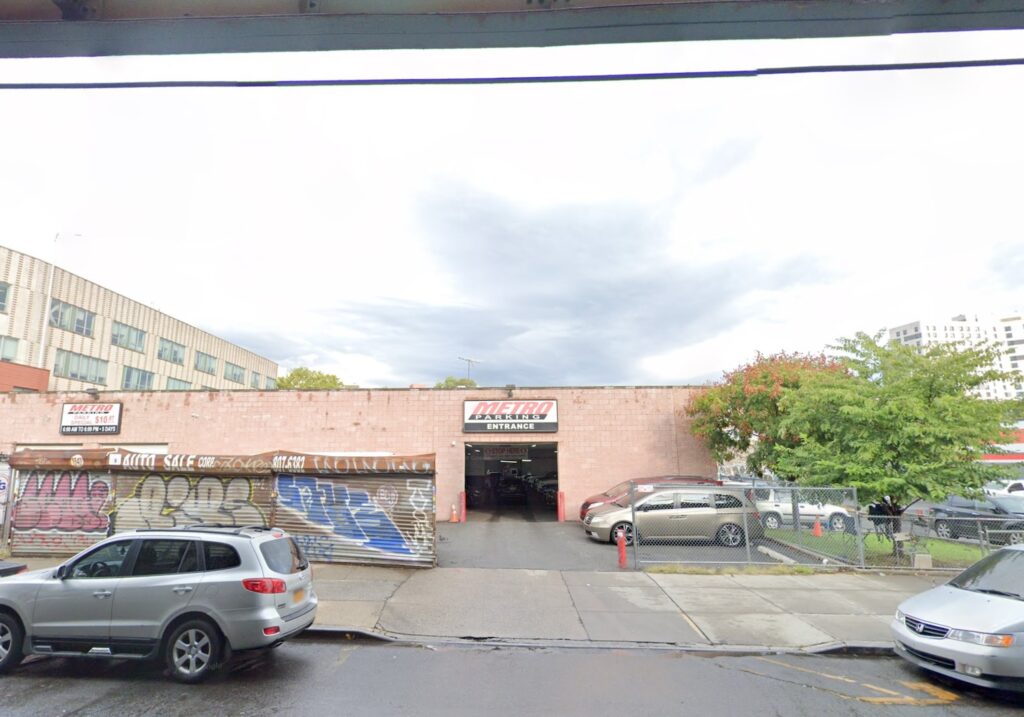 Parking structure currently at 1545 Jerome Avenue, via Google Maps