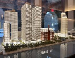 280 Kent Avenue scale model. Photo by Michael Young.