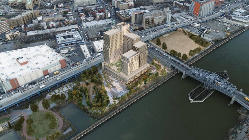 Rendering of Bronx Point, via NYCEDC