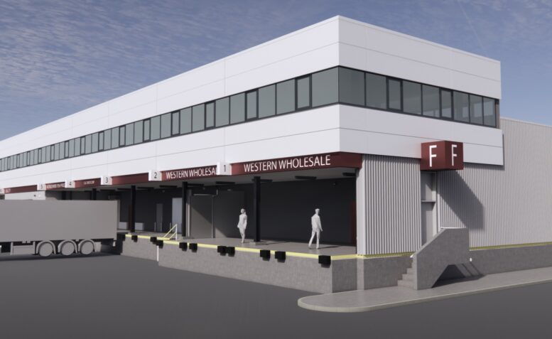 Hunts Point Coop Market Building C Facade render. Credit: McKissack & McKissack