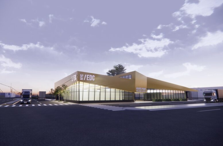 Rendering of new charging depot. Credit: Dattner Architects