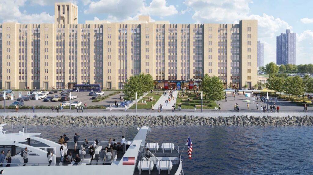 Rendering of Brooklyn Army Terminal, via edc.nyc