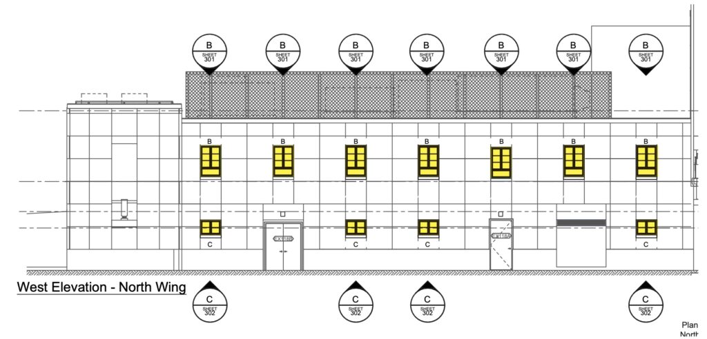 Rendering of impacted area for Orchard Beach Pavilion, via LPC proposal