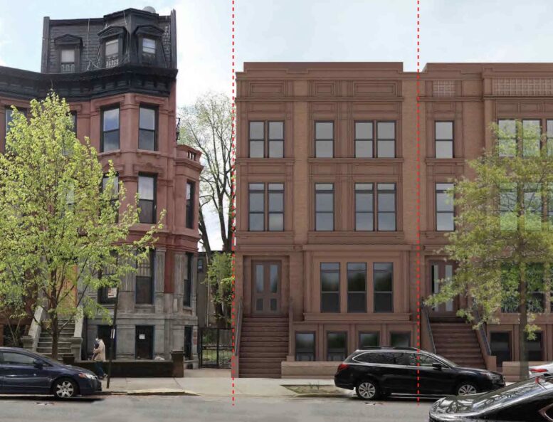 Rendering of 164 Hancock Street, via LPC proposal.
