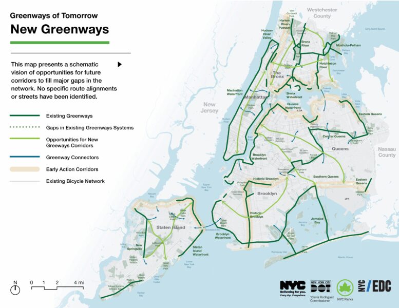 Rendering of new greenways. Source: Greater Greenways Plan