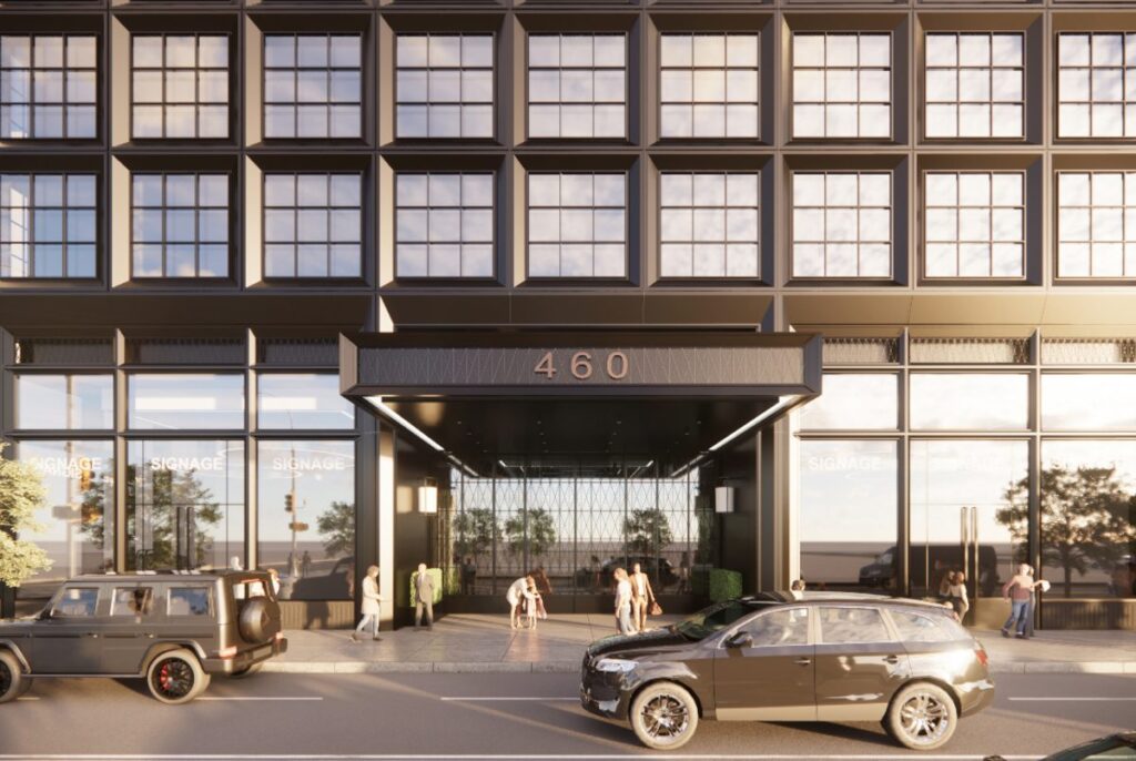 460 10th Avenue. Designed by Perkins Eastman. Rendering courtesy of Sherwood Equities. 